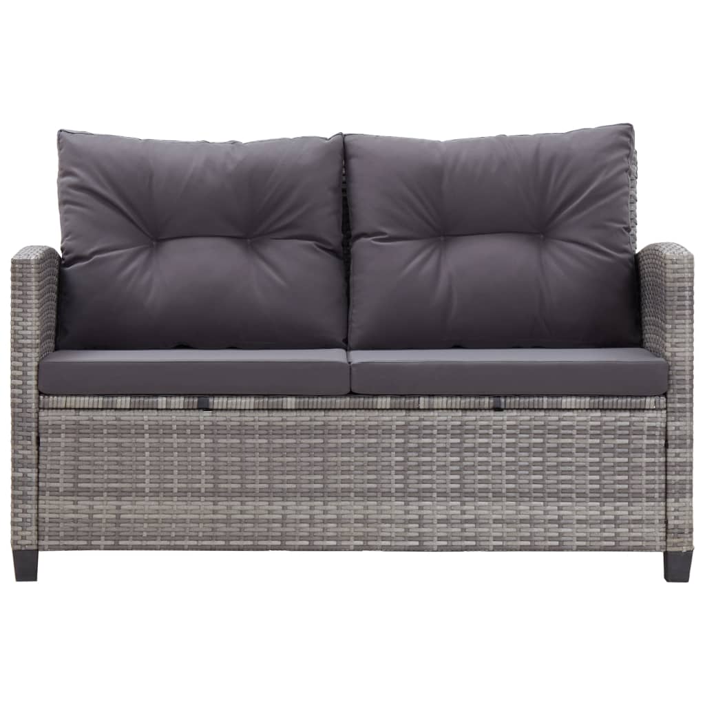 vidaXL Set mobilier grădină, 3 piese, poliratan și lemn masiv acacia vidaXL Set mobilier grădină, 3 piese, poliratan și lemn masiv acacia