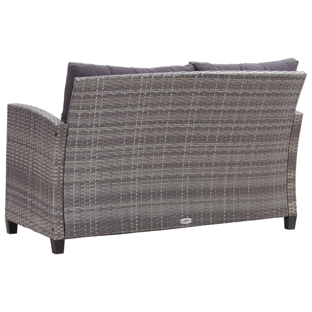 vidaXL Set mobilier grădină, 3 piese, poliratan și lemn masiv acacia vidaXL Set mobilier grădină, 3 piese, poliratan și lemn masiv acacia