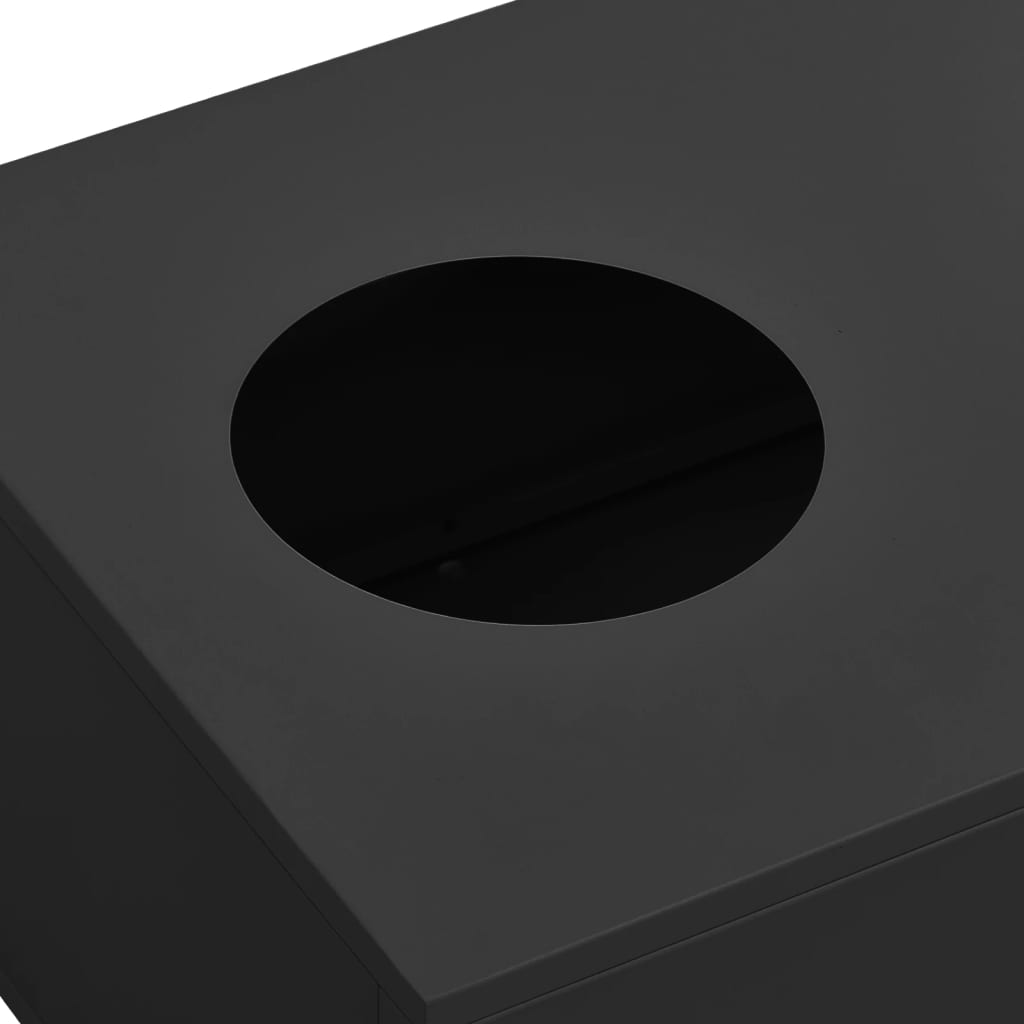 vidaXL Dulap cu ușă glisantă și jardinieră, antracit, oțel