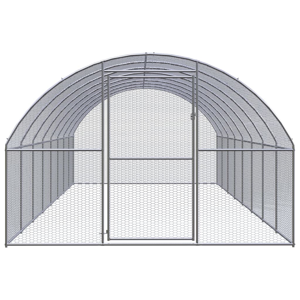 vidaXL Coteț de găini pentru exterior, 3x8x2 m, oțel zincat vidaXL Coteț de găini pentru exterior, 3x8x2 m, oțel zincat