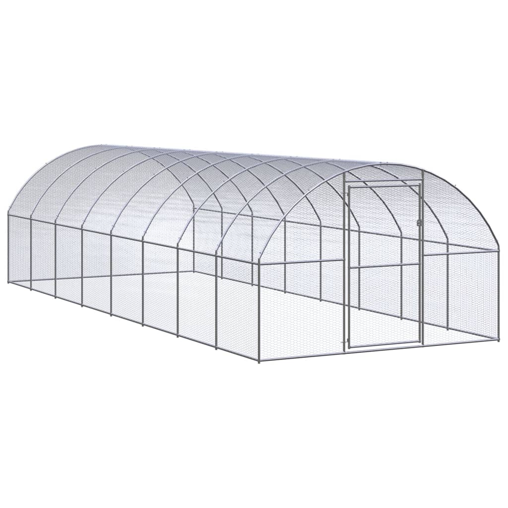 vidaXL Coteț de găini pentru exterior, 3x8x2 m, oțel zincat vidaXL Coteț de găini pentru exterior, 3x8x2 m, oțel zincat
