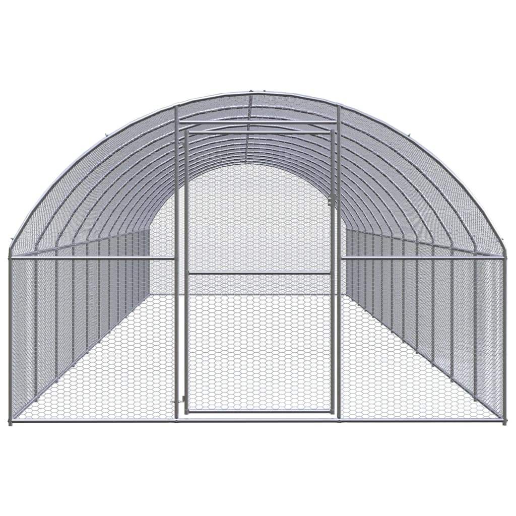 vidaXL Coteț de găini pentru exterior, 3x12x2 m, oțel zincat vidaXL Coteț de găini pentru exterior, 3x12x2 m, oțel zincat