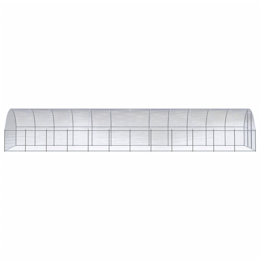 vidaXL Coteț de găini pentru exterior, 3x12x2 m, oțel zincat vidaXL Coteț de găini pentru exterior, 3x12x2 m, oțel zincat