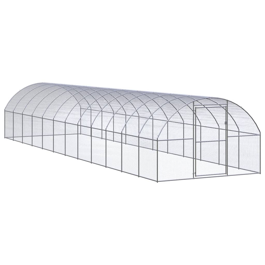 vidaXL Coteț de găini pentru exterior, 3x12x2 m, oțel zincat vidaXL Coteț de găini pentru exterior, 3x12x2 m, oțel zincat