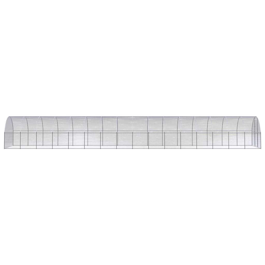 vidaXL Coteț de găini pentru exterior, 3x16x2 m, oțel zincat