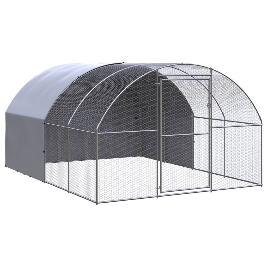 vidaXL Coteț de găini pentru exterior, 3x4x2 m, oțel zincat vidaXL Coteț de găini pentru exterior, 3x4x2 m, oțel zincat