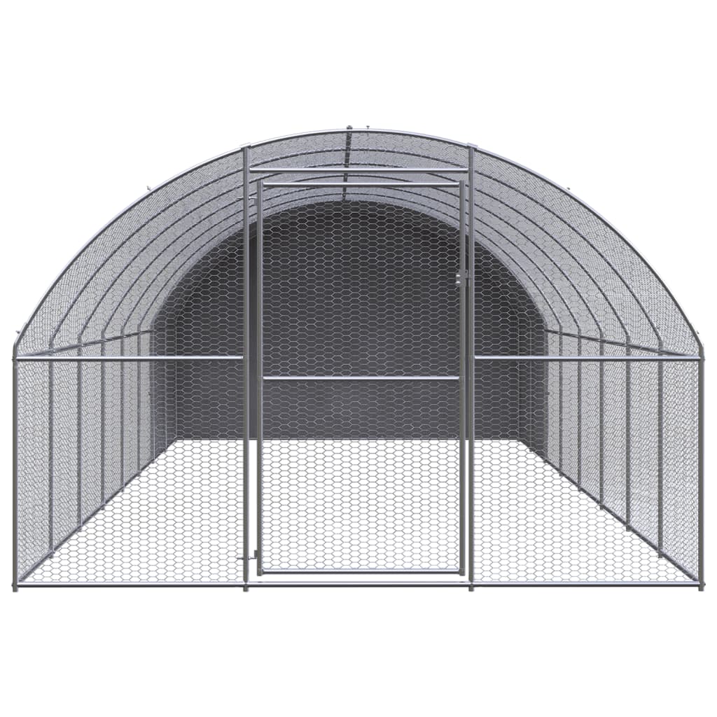 vidaXL Coteț de găini pentru exterior, 3x8x2 m, oțel zincat vidaXL Coteț de găini pentru exterior, 3x8x2 m, oțel zincat