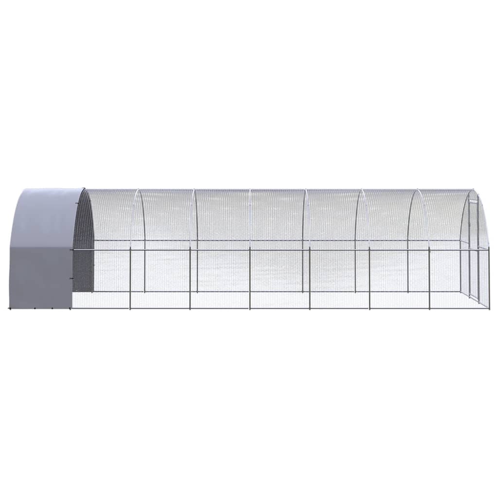 vidaXL Coteț de găini pentru exterior, 3x8x2 m, oțel zincat vidaXL Coteț de găini pentru exterior, 3x8x2 m, oțel zincat