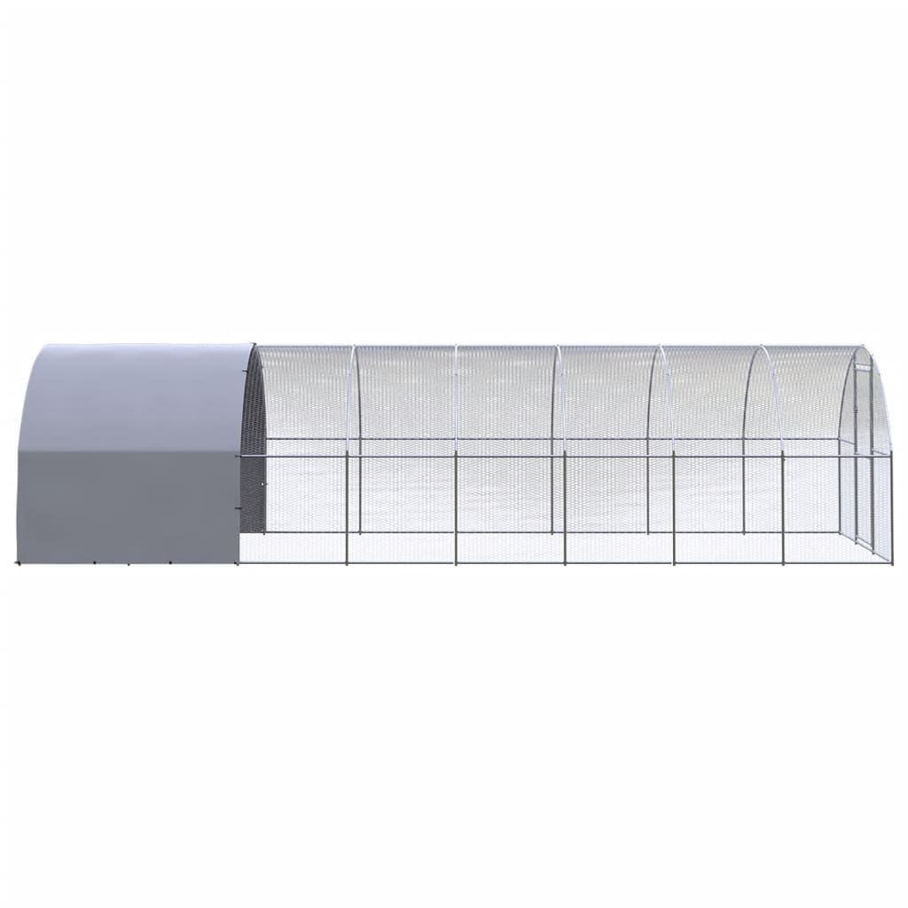 vidaXL Coteț de găini pentru exterior, 3x8x2 m, oțel zincat vidaXL Coteț de găini pentru exterior, 3x8x2 m, oțel zincat