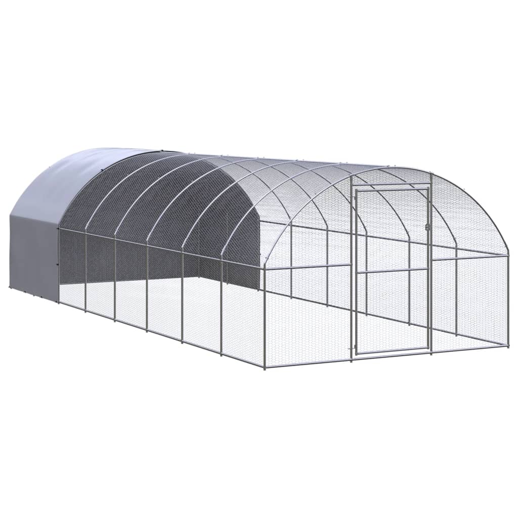 vidaXL Coteț de găini pentru exterior, 3x8x2 m, oțel zincat vidaXL Coteț de găini pentru exterior, 3x8x2 m, oțel zincat