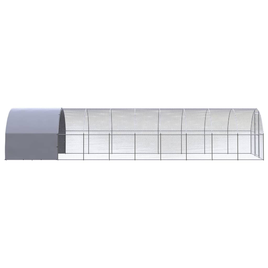 vidaXL Coteț de găini pentru exterior, 3x10x2 m, oțel zincat vidaXL Coteț de găini pentru exterior, 3x10x2 m, oțel zincat