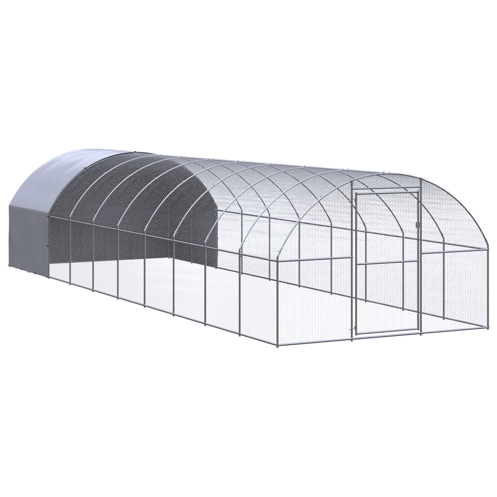 vidaXL Coteț de găini pentru exterior, 3x10x2 m, oțel zincat vidaXL Coteț de găini pentru exterior, 3x10x2 m, oțel zincat