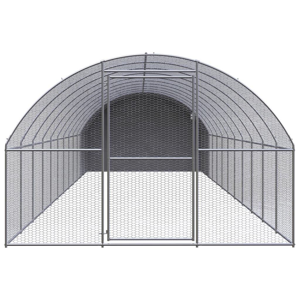 vidaXL Coteț de găini pentru exterior, 3x12x2 m, oțel zincat vidaXL Coteț de găini pentru exterior, 3x12x2 m, oțel zincat