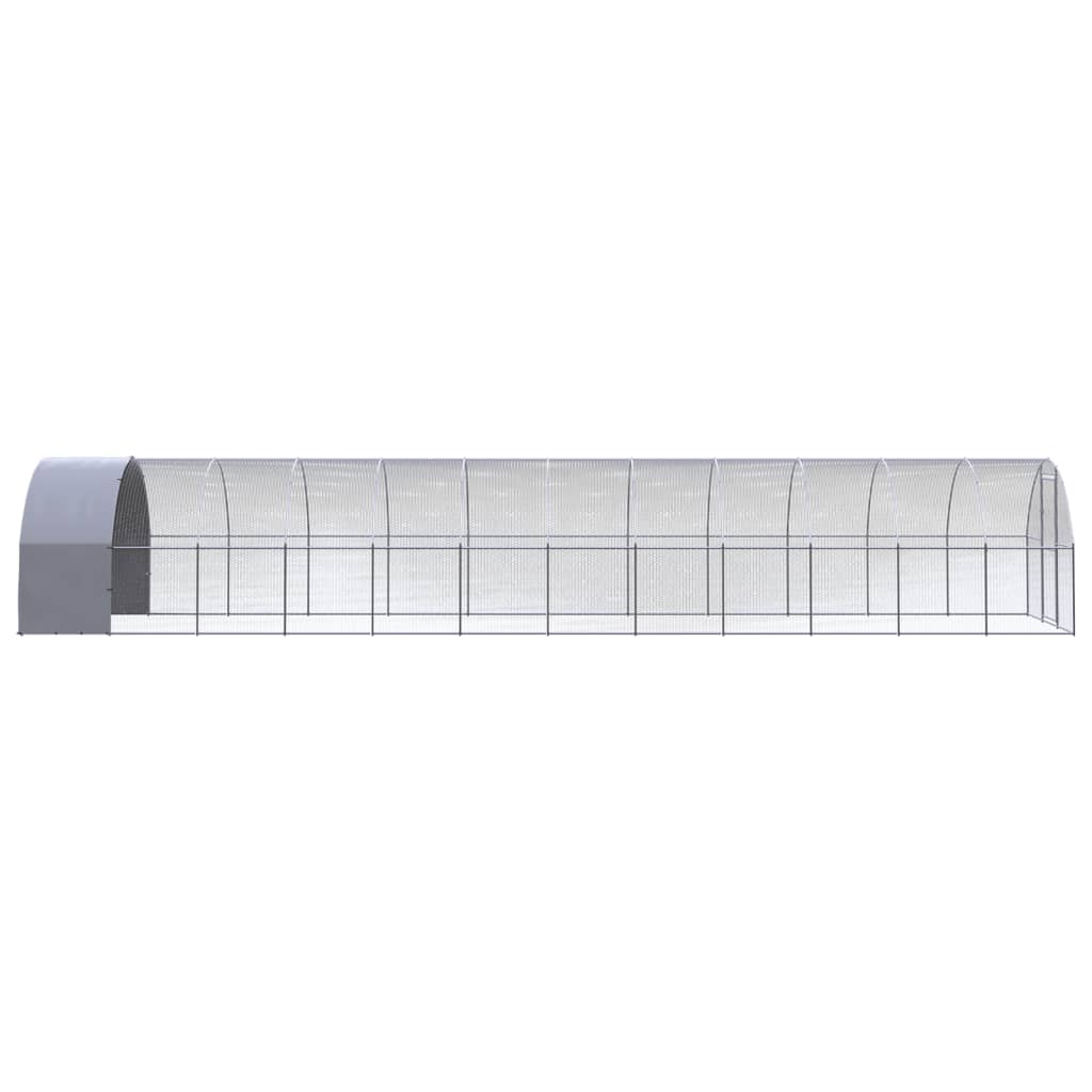 vidaXL Coteț de găini pentru exterior, 3x12x2 m, oțel zincat vidaXL Coteț de găini pentru exterior, 3x12x2 m, oțel zincat