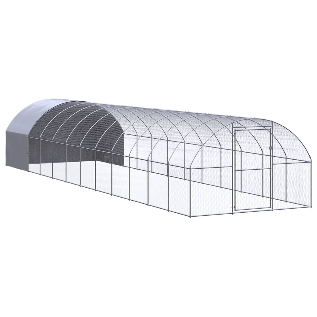 vidaXL Coteț de găini pentru exterior, 3x12x2 m, oțel zincat vidaXL Coteț de găini pentru exterior, 3x12x2 m, oțel zincat