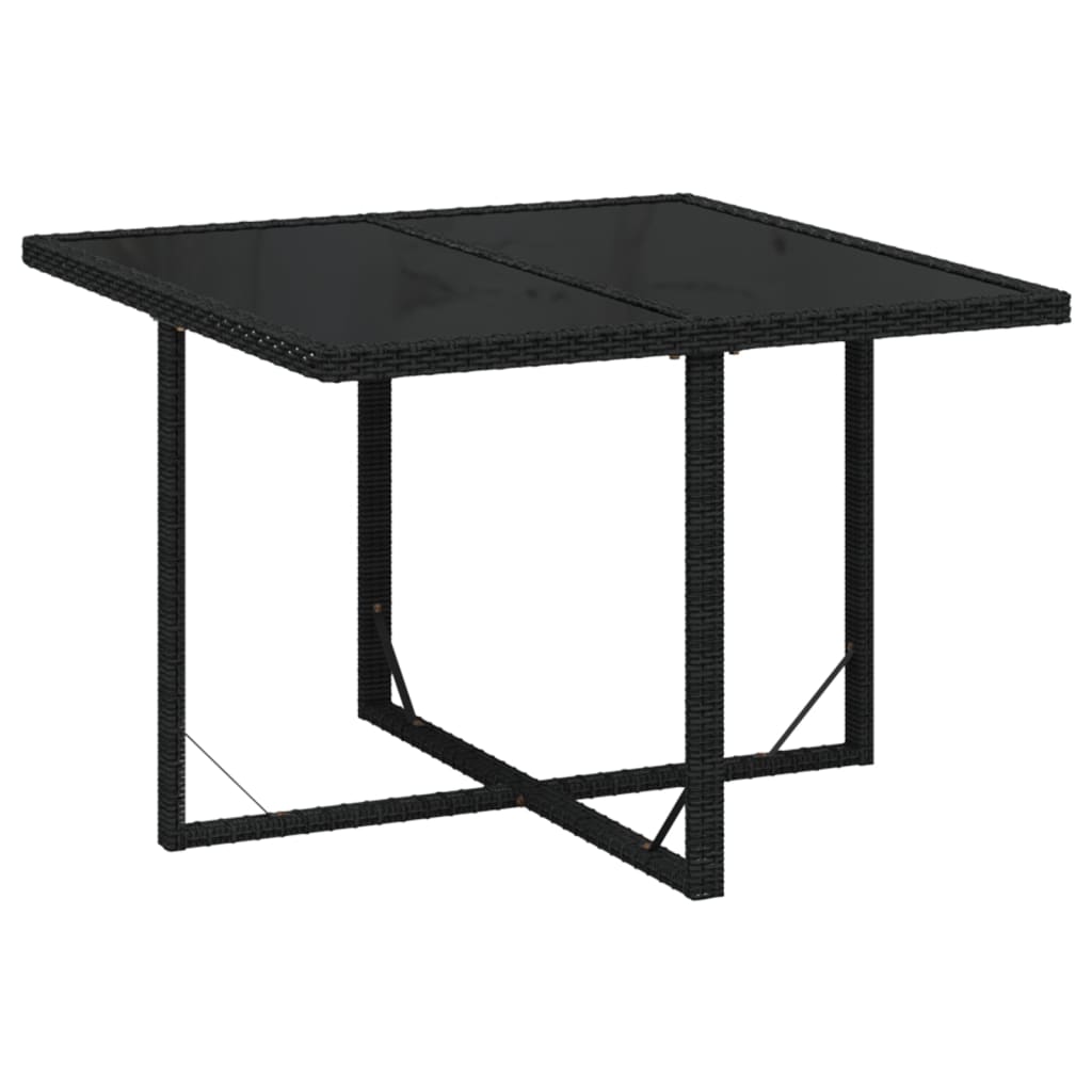 vidaXL Set mobilier de grădină cu perne, 9 piese, negru, poliratan vidaXL Set mobilier de grădină cu perne, 9 piese, negru, poliratan