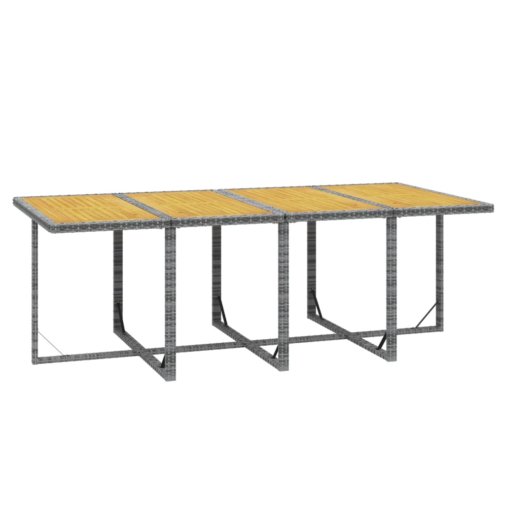 vidaXL Set mobilier grădină cu perne, 9 piese, gri, poliratan