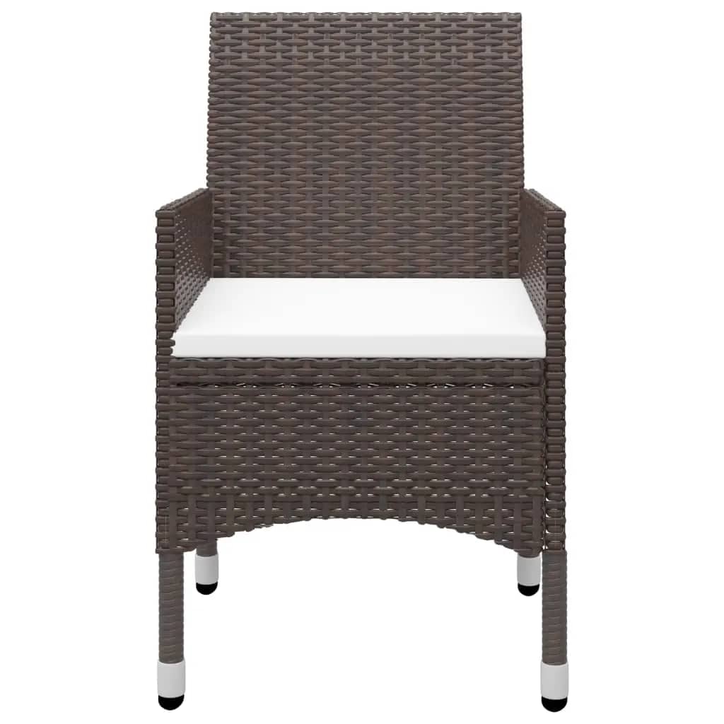 vidaXL Set mobilier de grădină cu perne, 9 piese, maro