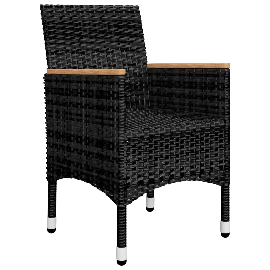 vidaXL Set mobilier de grădină cu perne, 9 piese, negru