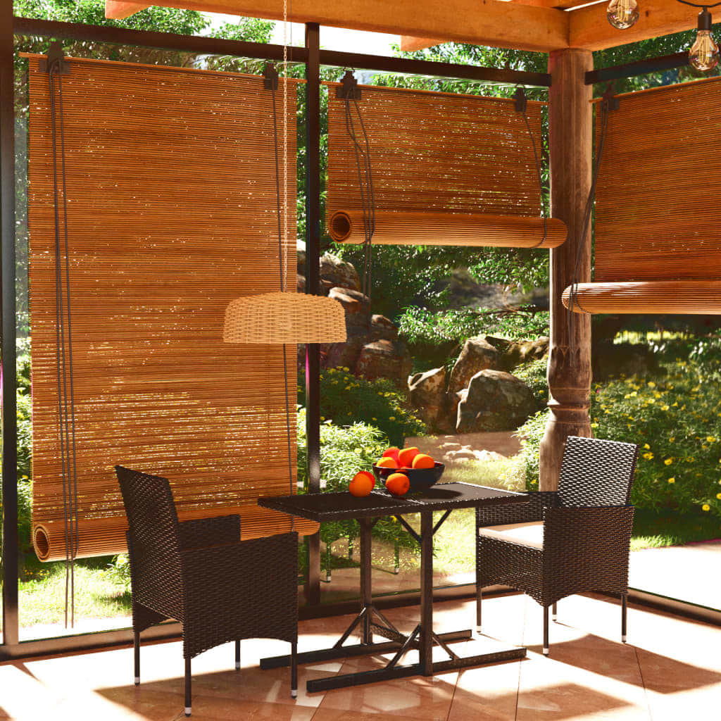 vidaXL Set mobilier grădină, 5 piese, negru, poliratan/sticlă tratată vidaXL Set mobilier grădină, 5 piese, negru, poliratan/sticlă tratată