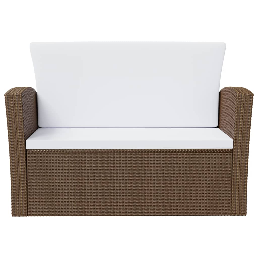 vidaXL Set mobilier de grădină cu perne, 8 piese, maro, poliratan vidaXL Set mobilier de grădină cu perne, 8 piese, maro, poliratan