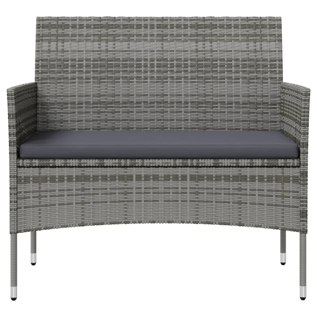 vidaXL Set mobilier de grădină cu perne, 8 piese, gri, poliratan vidaXL Set mobilier de grădină cu perne, 8 piese, gri, poliratan