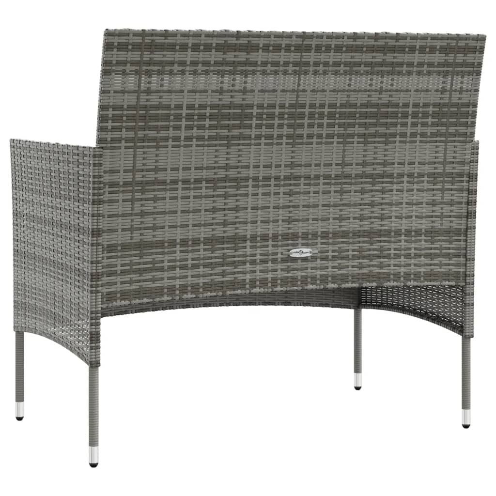 vidaXL Set mobilier de grădină cu perne, 8 piese, gri, poliratan vidaXL Set mobilier de grădină cu perne, 8 piese, gri, poliratan