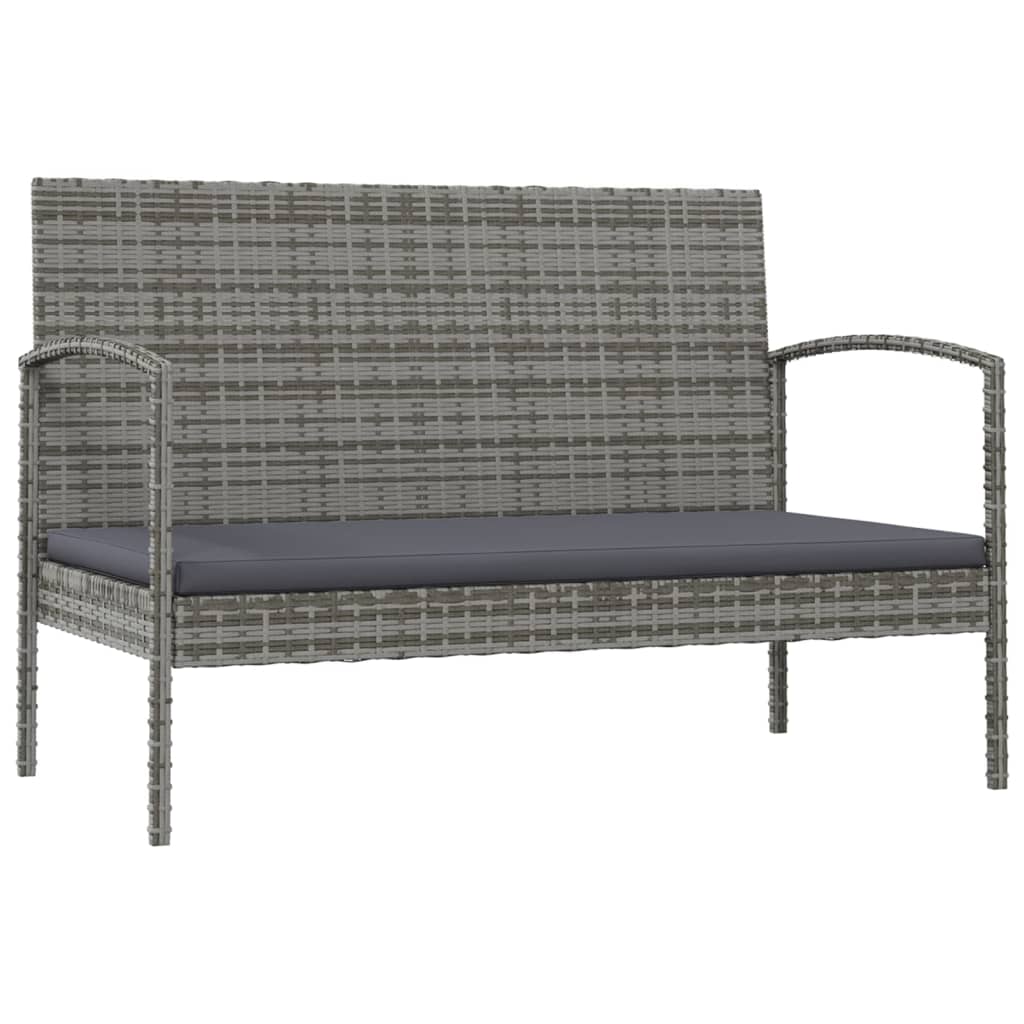 vidaXL Set mobilier de grădină cu perne, 8 piese, gri, poliratan vidaXL Set mobilier de grădină cu perne, 8 piese, gri, poliratan