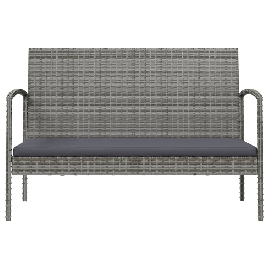 vidaXL Set mobilier de grădină cu perne, 8 piese, gri, poliratan vidaXL Set mobilier de grădină cu perne, 8 piese, gri, poliratan