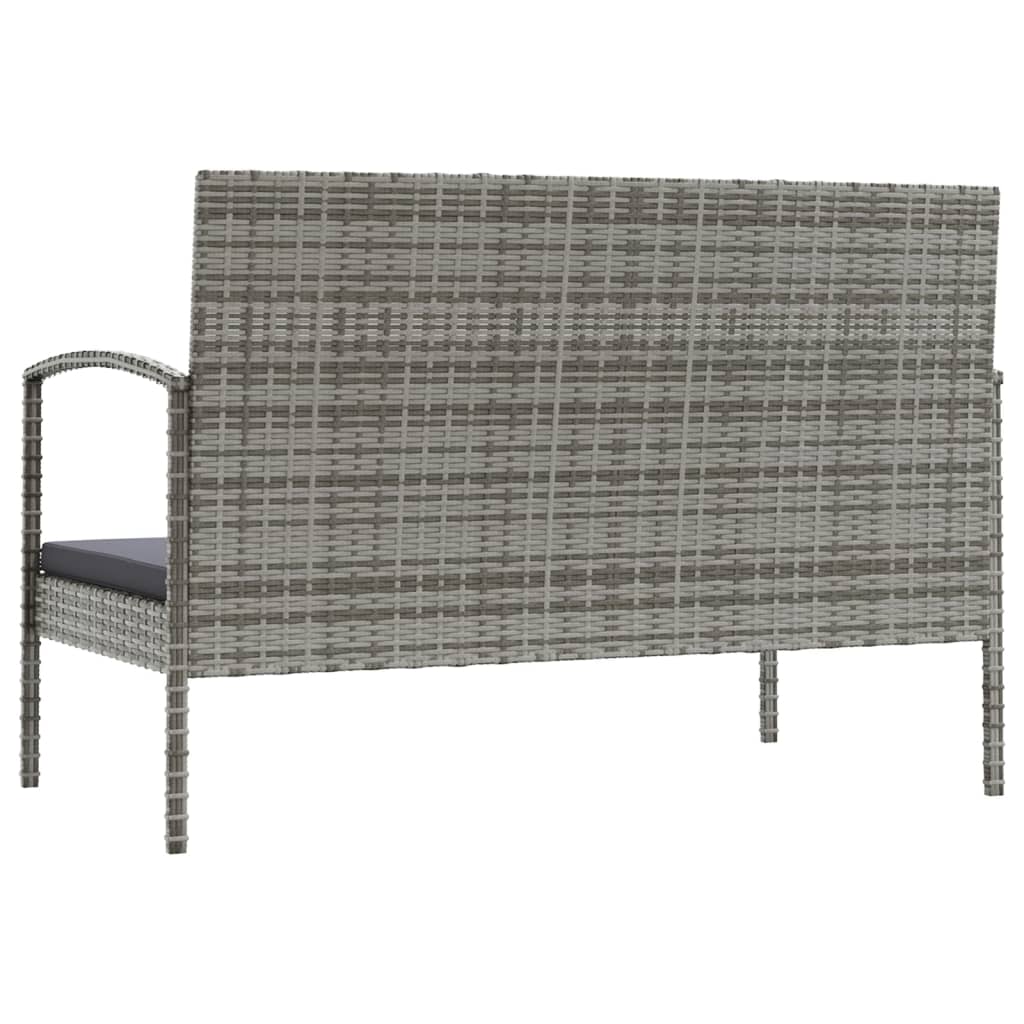 vidaXL Set mobilier de grădină cu perne, 8 piese, gri, poliratan vidaXL Set mobilier de grădină cu perne, 8 piese, gri, poliratan