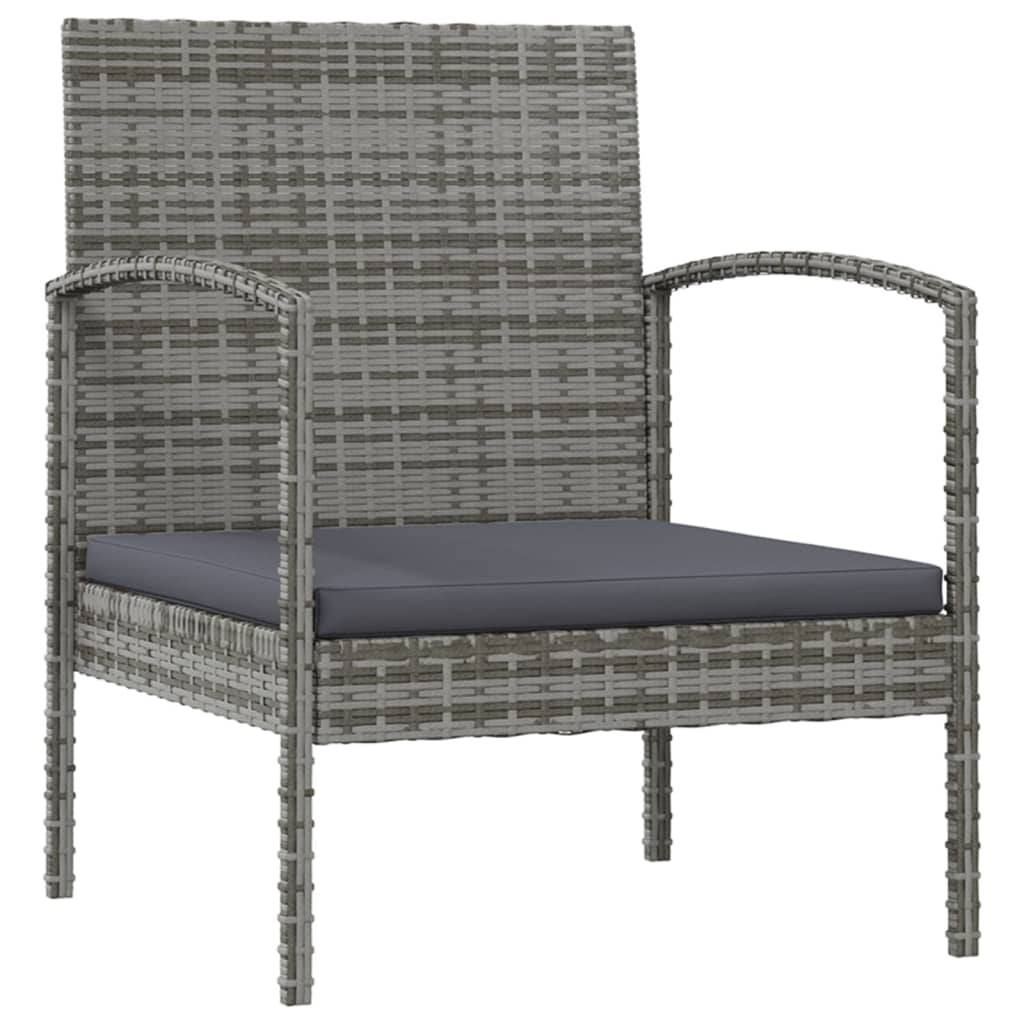 vidaXL Set mobilier de grădină cu perne, 8 piese, gri, poliratan vidaXL Set mobilier de grădină cu perne, 8 piese, gri, poliratan