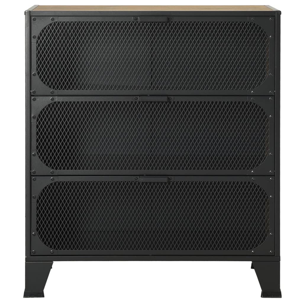 vidaXL Dulapuri de depozitare 2 buc. maro rustic 72x36x82 cm metal/MDF vidaXL Dulapuri de depozitare 2 buc. maro rustic 72x36x82 cm metal/MDF