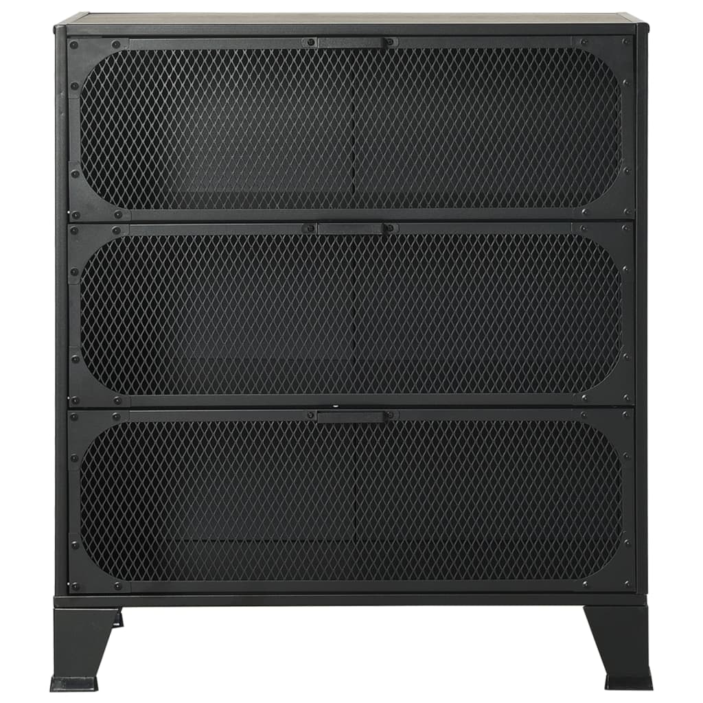 vidaXL Dulapuri de depozitare, 2 buc., gri, 72x36x82 cm, metal/MDF vidaXL Dulapuri de depozitare, 2 buc., gri, 72x36x82 cm, metal/MDF