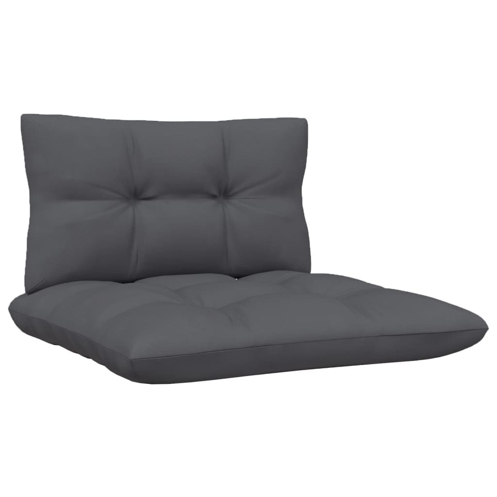 vidaXL Set mobilier grădină cu perne, antracit, 3 piese, lemn de pin vidaXL Set mobilier grădină cu perne, antracit, 3 piese, lemn de pin