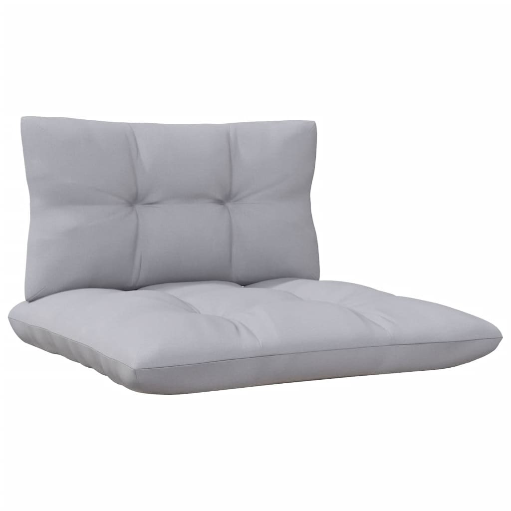 vidaXL Set mobilier grădină cu perne, 13 piese, gri, lemn de pin
