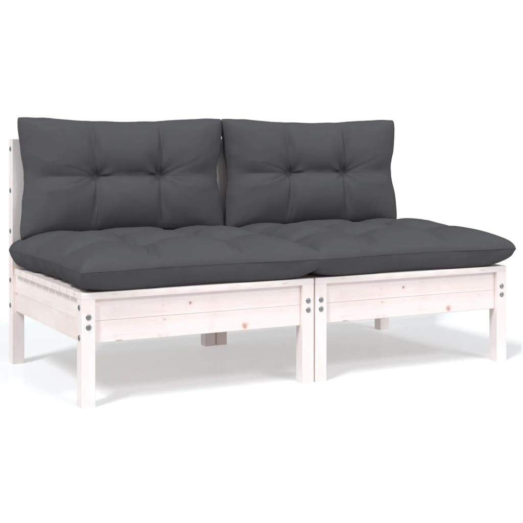 vidaXL Set mobilier grădină cu perne, 4 piese, lemn masiv de pin