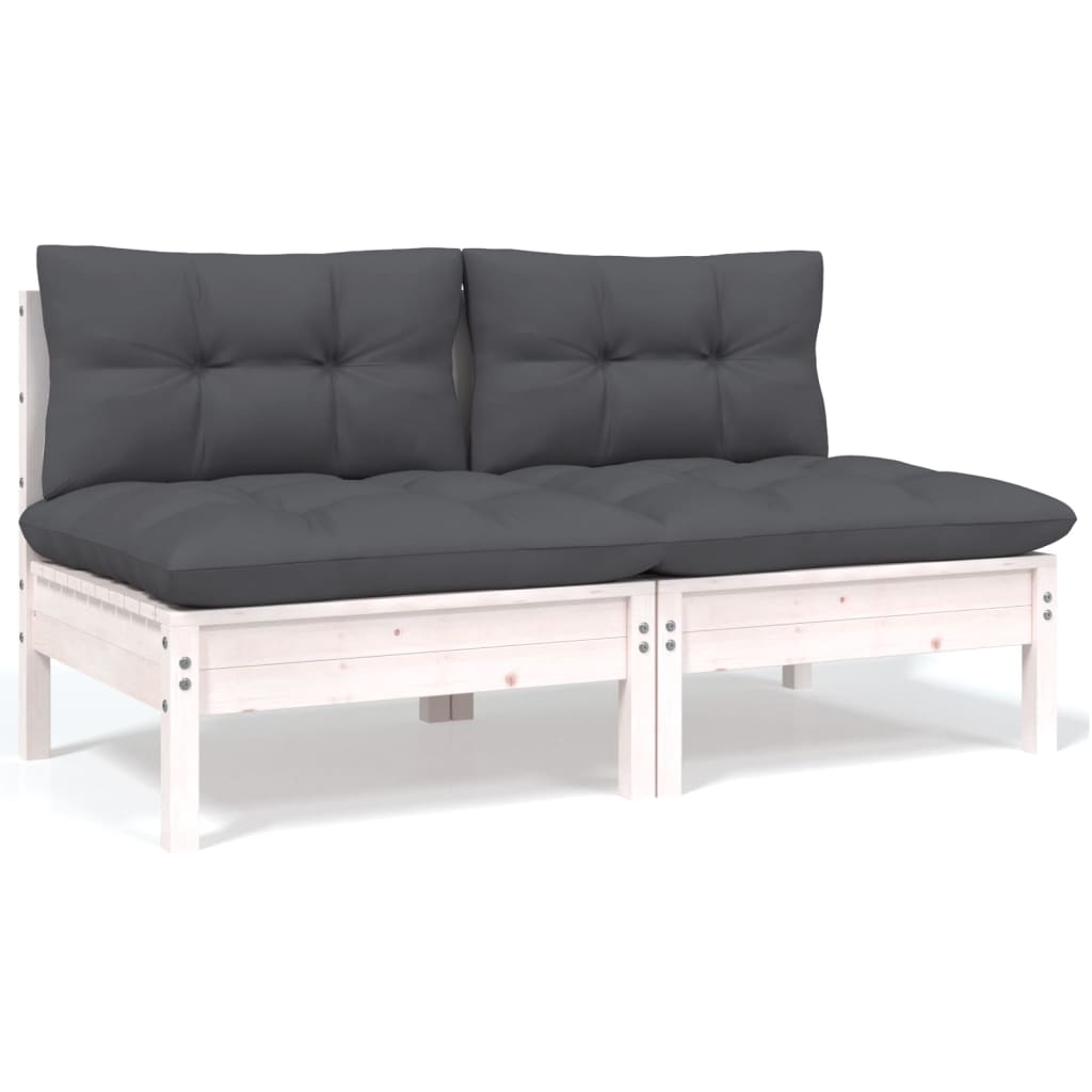 vidaXL Set mobilier de grădină cu perne, 9 piese, lemn masiv de pin