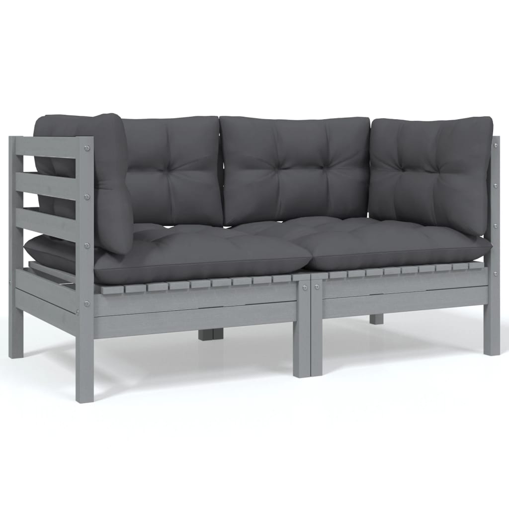 vidaXL Set mobilier de grădină cu perne, 9 piese, lemn masiv de pin vidaXL Set mobilier de grădină cu perne, 9 piese, lemn masiv de pin