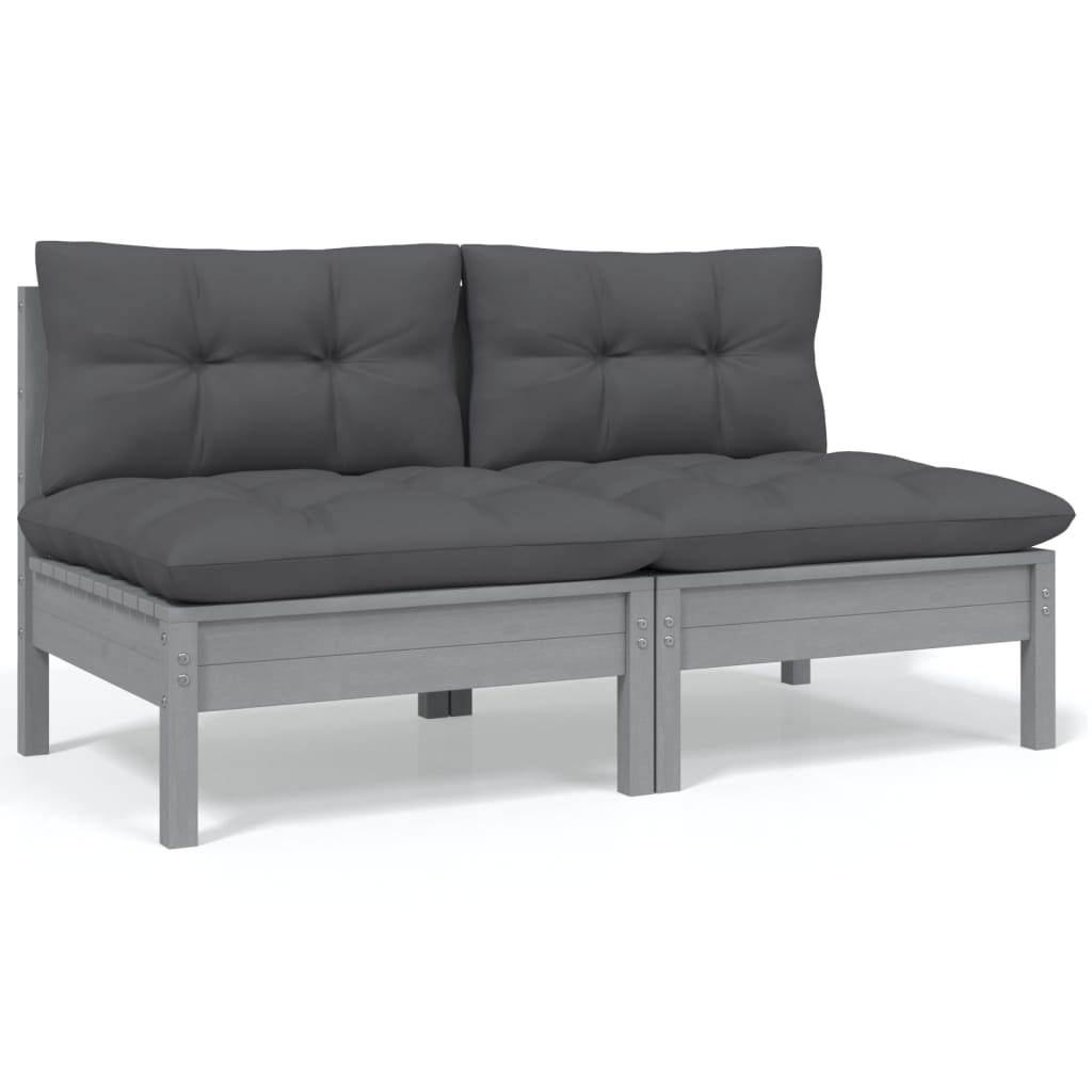 vidaXL Set mobilier grădină cu perne, 7 piese, lemn masiv de pin