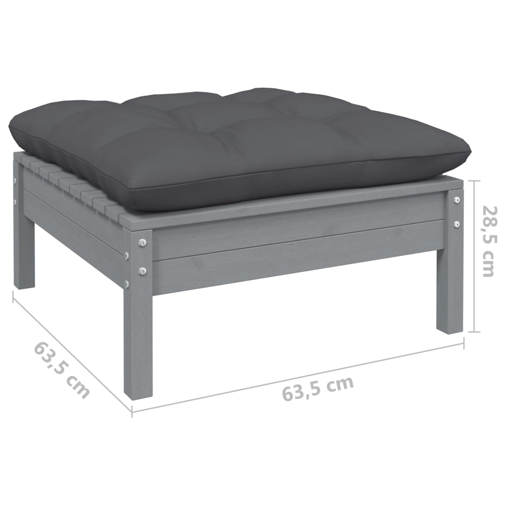 vidaXL Set mobilier grădină cu perne, 7 piese, lemn masiv de pin