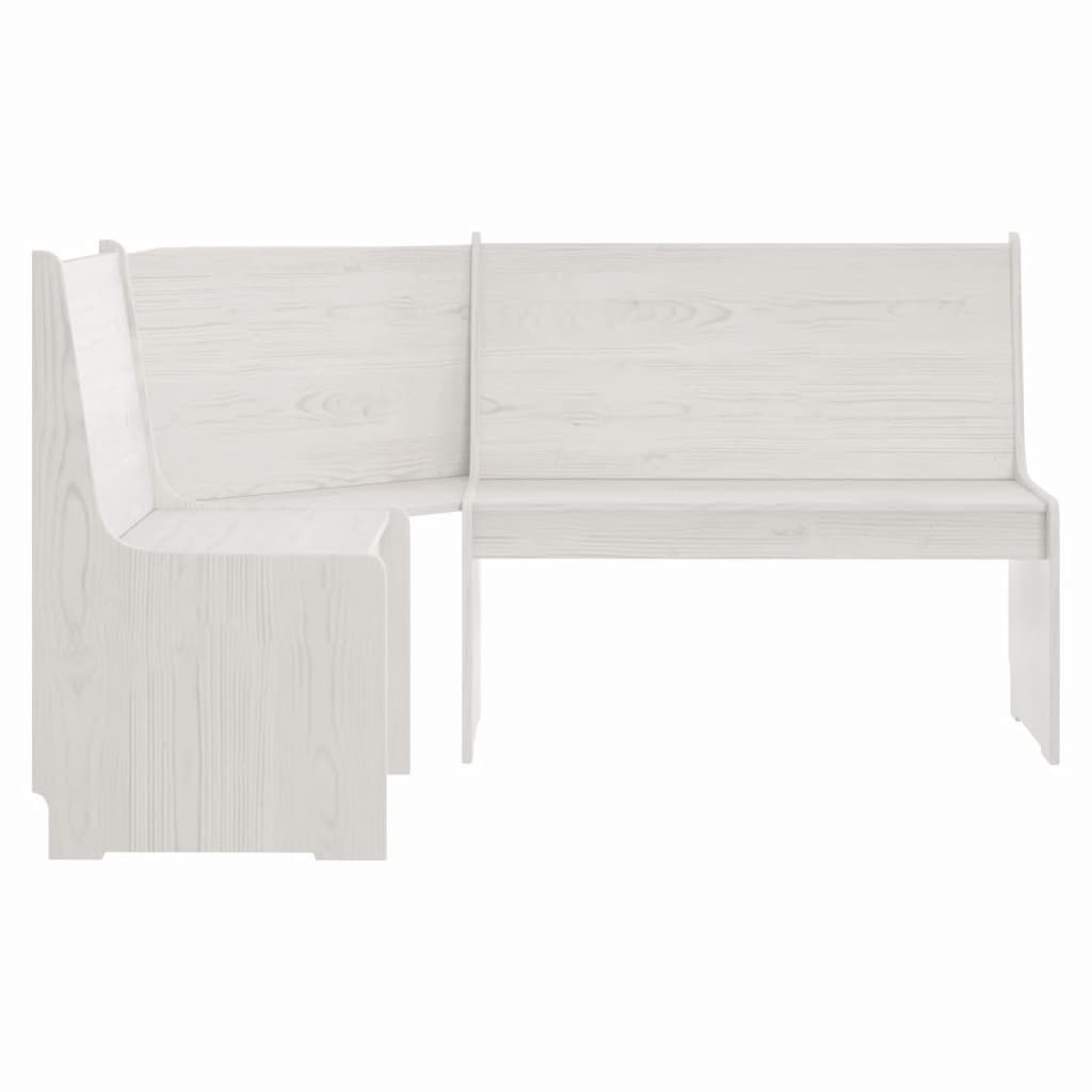 vidaXL Set mobilier de bucătărie „REINE”, 3 piese, alb, lemn masiv pin
