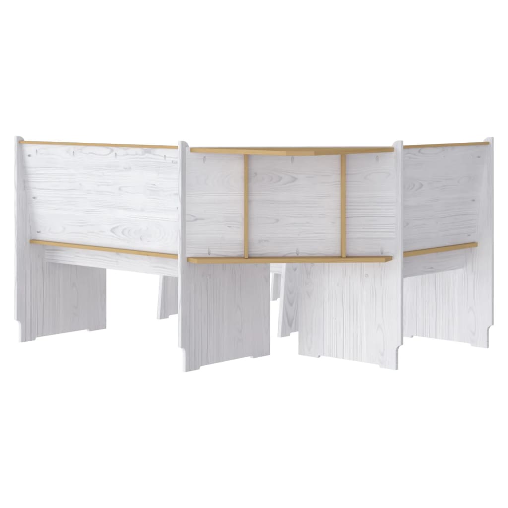 vidaXL Set mobilier bucătărie „REINE”, 3piese, maro miere&alb lemn pin vidaXL Set mobilier bucătărie „REINE”, 3piese, maro miere&alb lemn pin