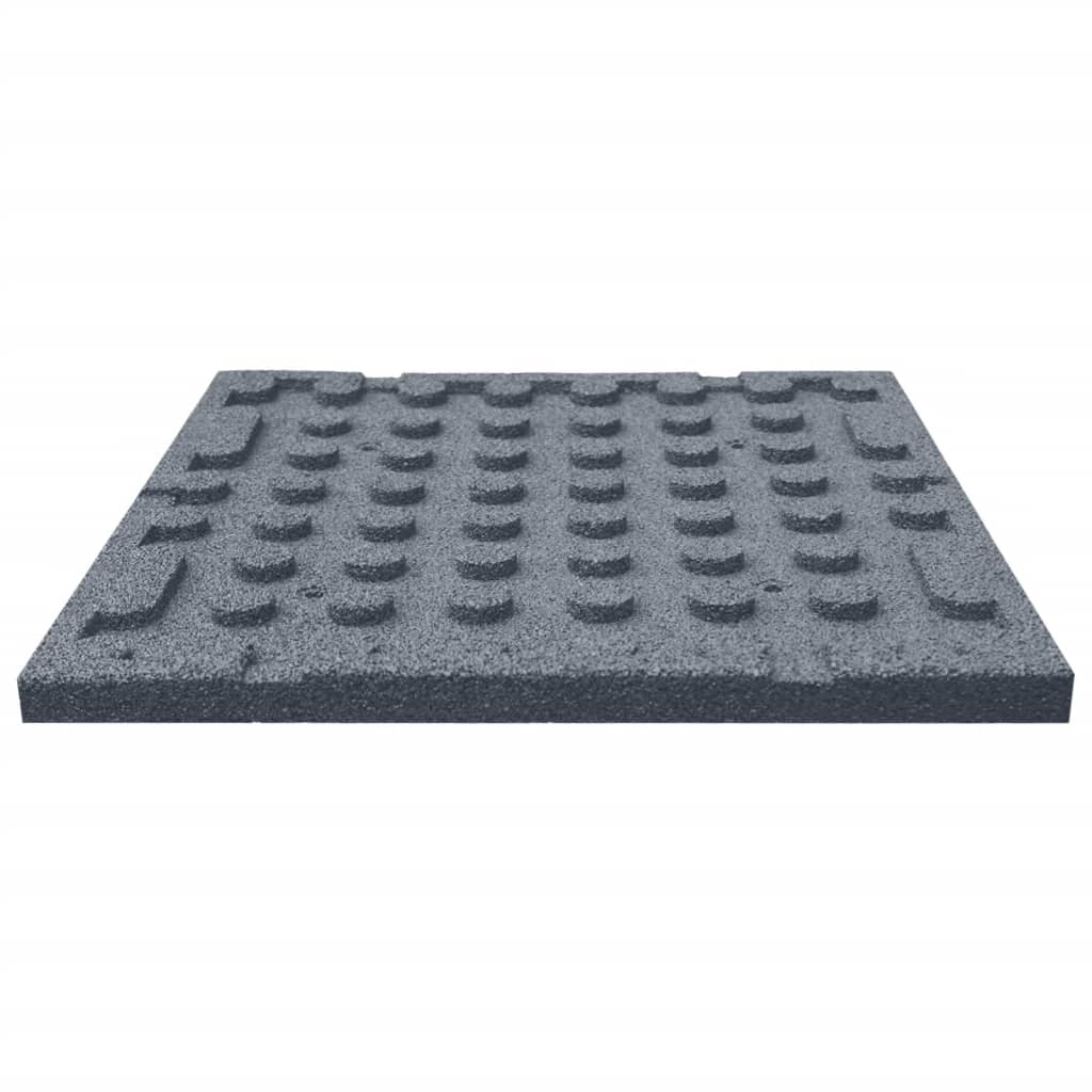 vidaXL Plăci de protecție la cădere 12 buc, gri, 50x50x3 cm, cauciuc vidaXL Plăci de protecție la cădere 12 buc, gri, 50x50x3 cm, cauciuc