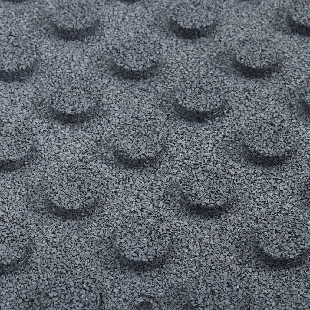 vidaXL Plăci de protecție la cădere 18 buc, gri, 50x50x3 cm, cauciuc