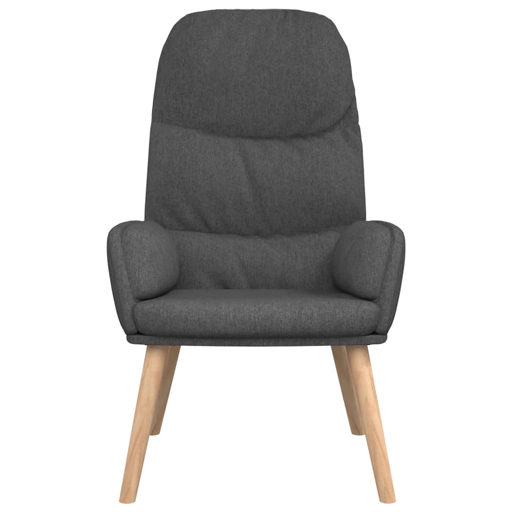vidaXL Scaun de relaxare cu taburet, gri închis, textil vidaXL Scaun de relaxare cu taburet, gri închis, textil