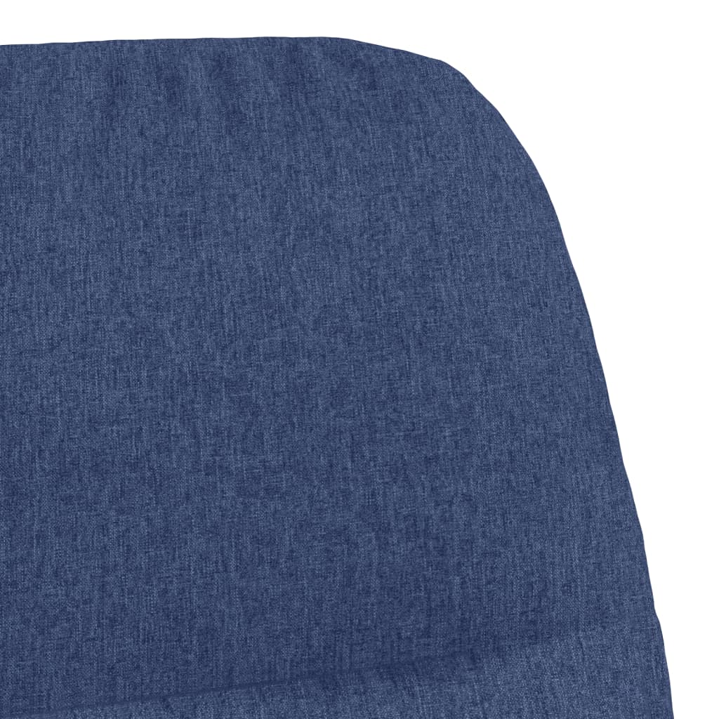 vidaXL Scaun balansoar cu taburet, albastru, textil vidaXL Scaun balansoar cu taburet, albastru, textil