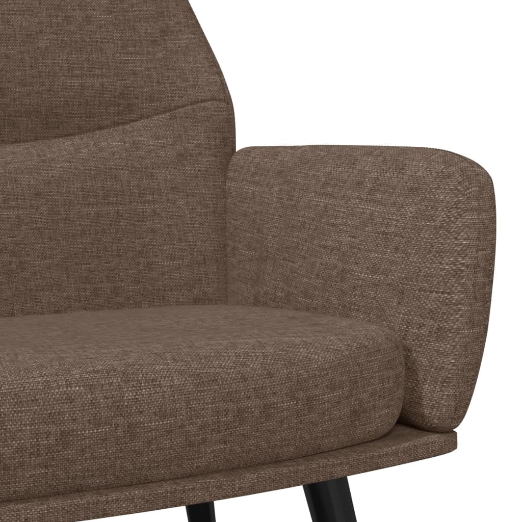 vidaXL Scaun de relaxare cu taburet, gri taupe, textil vidaXL Scaun de relaxare cu taburet, gri taupe, textil