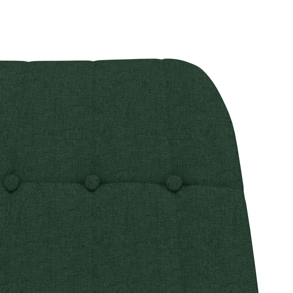 vidaXL Scaun balansoar cu taburet, verde închis, textil vidaXL Scaun balansoar cu taburet, verde închis, textil