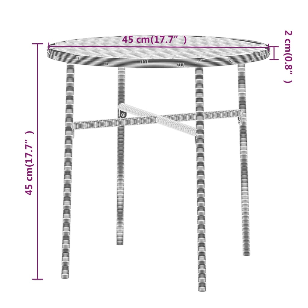 vidaXL Set mobilier de grădină, 3 piese, poliratan vidaXL Set mobilier de grădină, 3 piese, poliratan