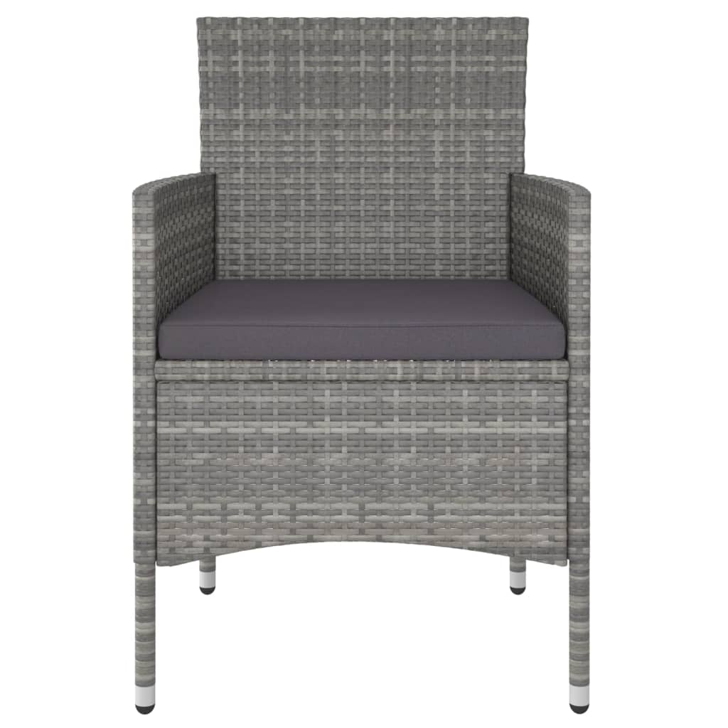 vidaXL Set mobilier de grădină, 3 piese, gri, poliratan vidaXL Set mobilier de grădină, 3 piese, gri, poliratan